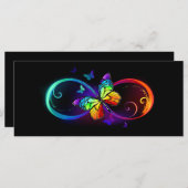 Levendige oneindigheid met een zwarte regenboogvli menu (Voorkant / Achterkant)