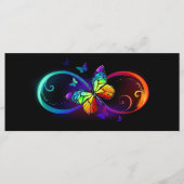 Levendige oneindigheid met een zwarte regenboogvli menu (Voorkant)