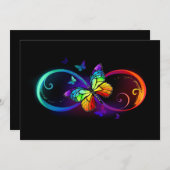 Levendige oneindigheid met een zwarte regenboogvli programmakaart (Voorkant / Achterkant)