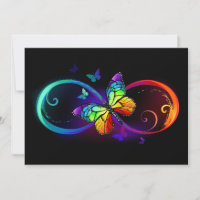 Levendige oneindigheid met een zwarte regenboogvli