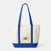 Levendige oneindigheid met een zwarte regenboogvli tote bag (Achterkant)