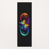 Levendige oneindigheid met een zwarte regenboogvli yogamat (Voorkant)