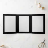 Levendige oneindigheid met regenboogvlinder op zwa drieluik uitnodiging (Binnen)