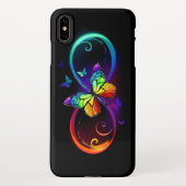 Levendige oneindigheid met regenboogvlinder op zwa iPhone hoesje (Achterkant)