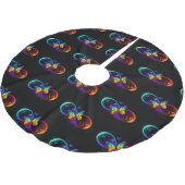 Levendige oneindigheid met regenboogvlinder op zwa kerstboom rok (Gekanteld)