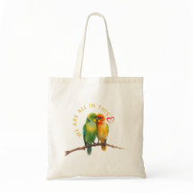 Levendige Onelovebirds & Harten Waterverf Illustra