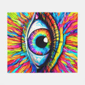 Levendige oogkunst fleece deken (Voorkant (Horizontaal))