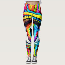Levendige oogkunst leggings
