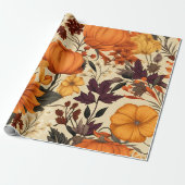 Levendige oogst bloeit cadeaupapier (Uitgerold)