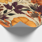 Levendige oogst bloeit cadeaupapier (Hoek)