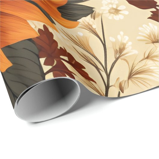 Levendige oogst bloeit cadeaupapier (Rol Hoek)