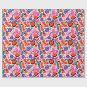 Levendige oogst: een Abstract fruitig patroon Cadeaupapier (Vlak)