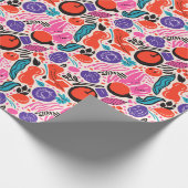 Levendige oogst: een Abstract fruitig patroon Cadeaupapier (Hoek)