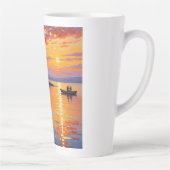 Levendige opaal: artistieke gloed latte mok (Rechts)