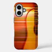 Levendige Oranje Abstracte gitaarkunst Case-Mate iPhone Case (Achterkant)