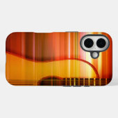 Levendige Oranje Abstracte gitaarkunst Case-Mate iPhone Case (Achterkant (horizontaal))