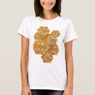 Levendige Oranje ABSTRACTE KUNST Artistiek Motief T-shirt
