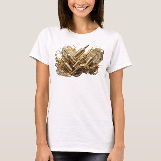 Levendige Oranje ABSTRACTE KUNST Statement T-shirt (Voorkant)