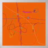 Levendige Oranje achtergrond Poster (Voorkant)