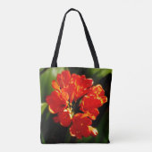 Levendige Oranje bloem Tote Bag (Achterkant)