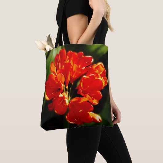 Levendige Oranje bloem Tote Bag (Dichtbij)
