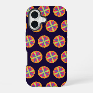 Levendige Oranje Bloemvormen iPhone 16 Hoesje