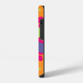 Levendige Oranje Bloemvormen iPhone Hoesje (Linkerkant)