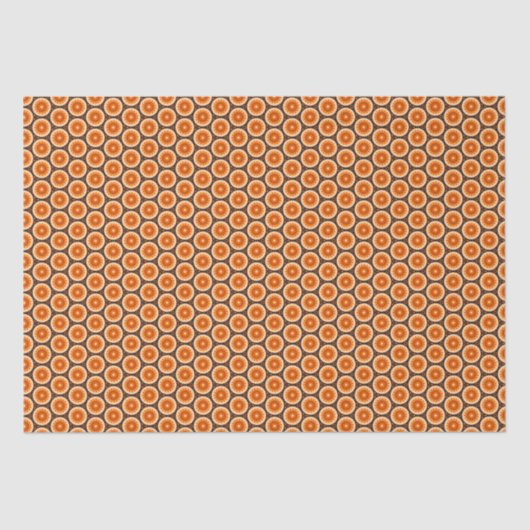 Levendige Oranje bloesem fractal Tissuepapier (Voorkant)