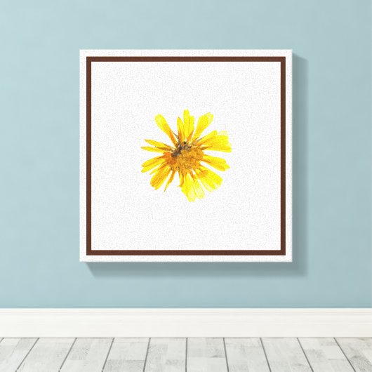 Levendige Oranje Blossom Wall Art Canvas Afdruk (Insitu (Houten vloer))