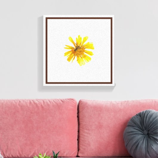 Levendige Oranje Blossom Wall Art Canvas Afdruk (Insitu (Woonkamer))