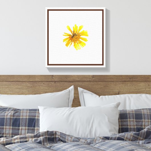 Levendige Oranje Blossom Wall Art Canvas Afdruk (Insitu (Slaapkamer))