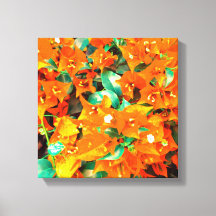 Levendige oranje bougainvilleabloemen