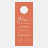 Levendige Oranje bruiloft niet storen Deurhanger (Voorkant)