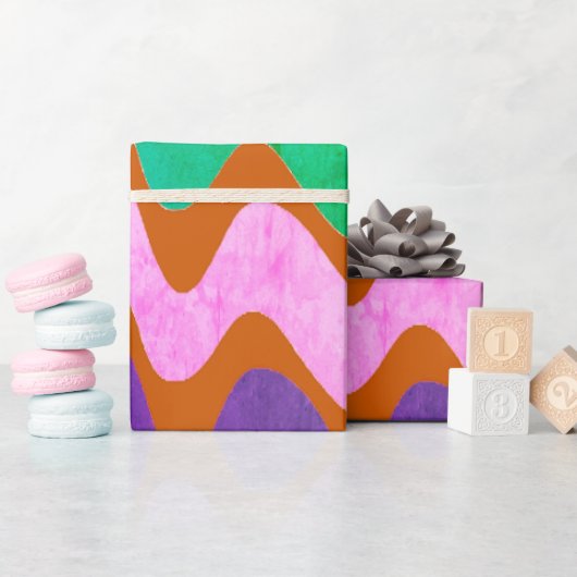 Levendige Oranje cadeau-idealen Cadeaupapier (Baby Shower)