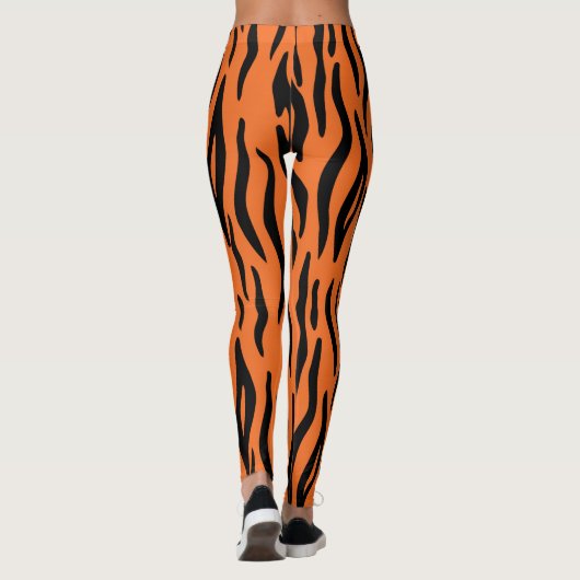 Levendige oranje dierenprint leggings (Achterkant)