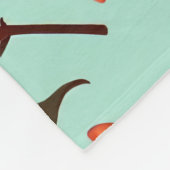 Levendige Oranje En Rode Rozen Fleece Deken (Hoek)