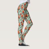 Levendige Oranje En Rode Rozen Leggings (Rechts)