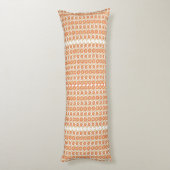 Levendige Oranje en witte gestreepte achtergrond m Lichaamskussen (Achterkant (Verticaal))