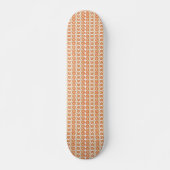 Levendige Oranje en witte gestreepte achtergrond m Persoonlijk Skateboard (Voorkant)