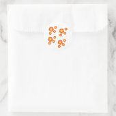 Levendige Oranje Floral Sticker (Tas)