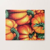 Levendige Oranje herfst pompoenoogst Legpuzzel (Horizontaal)