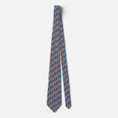 Levendige Oranje Koi Vis Blauw Modern Stropdas (Voorkant)