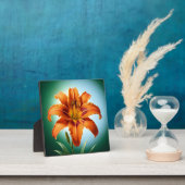 Levendige Oranje Lelie Bloei Fotoplaat (Insitu)