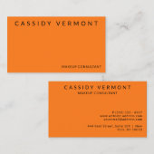 Levendige Oranje make-up Hair Consultant Visitekaartje (Voorkant / Achterkant)