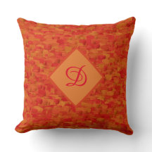 Levendige oranje midden-eeuwse moderne Boho vintag