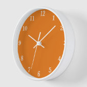 Levendige oranje minimalistische wandklok (Hoek)