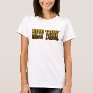 Levendige Oranje NEW YORK Custom T-shirt