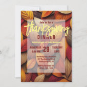 Levendige Oranje rode gele val verlaat de Thanksgi Kaart (Voorkant)