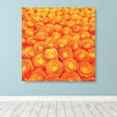 Levendige Oranje Rozen tuin Canvas Afdruk (Insitu (Houten vloer))