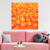 Levendige Oranje Rozen tuin Canvas Afdruk (Insitu (Woonkamer))